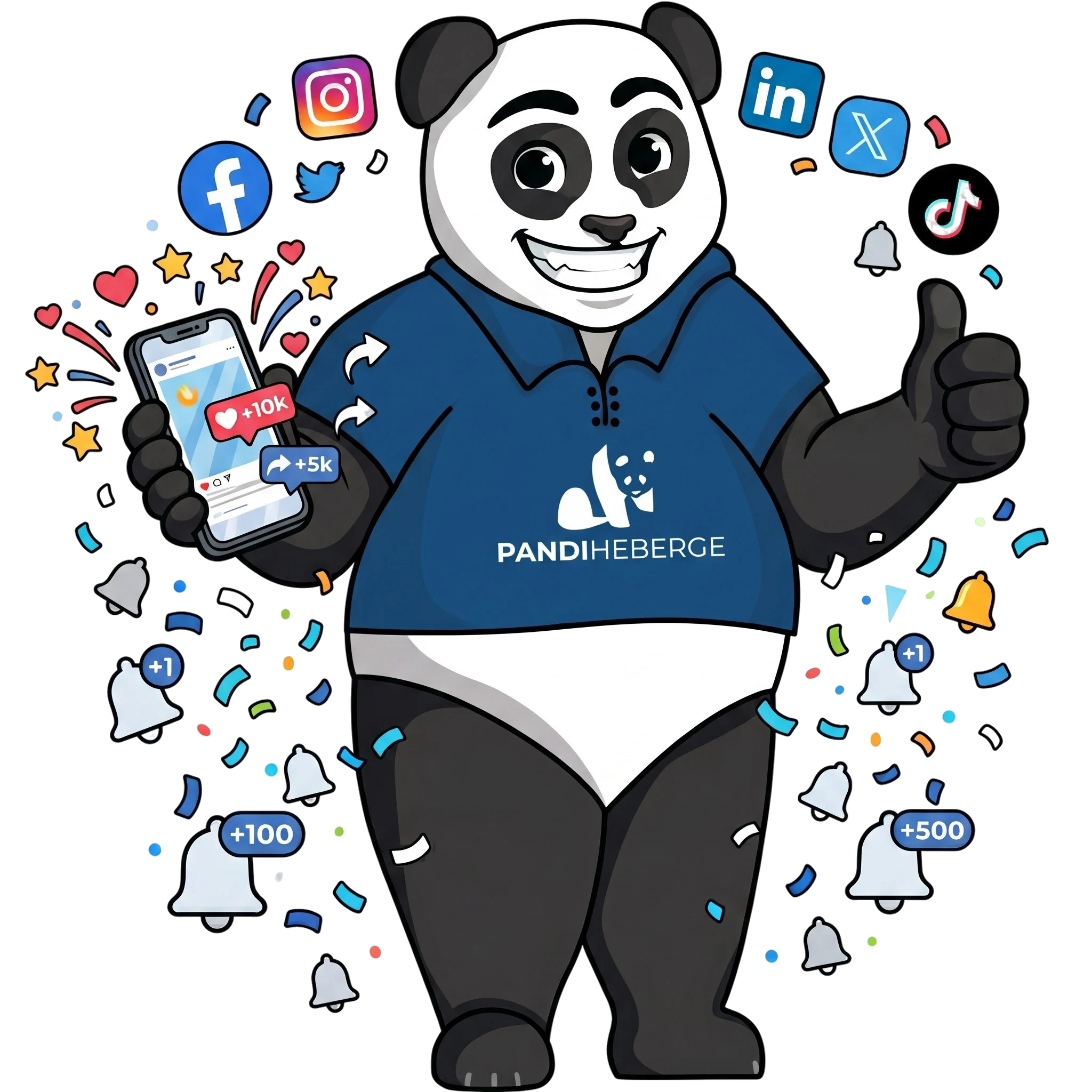Panda réseaux sociaux SocialBee — planification et gestion des réseaux pour PME
